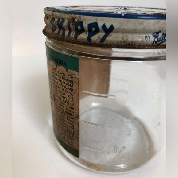 Vintage 1950’s Set of Three Skippy Peanut Butter Ball Jars - Picture 11 of 14